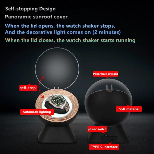Auto Watch Winder Black - Image 3